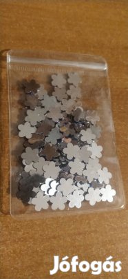 új 88 db öt ágú virág mintás kék köves dísz szett