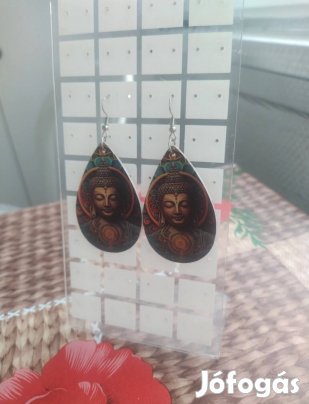 új Buddha mintás alkalmi fülbevaló 