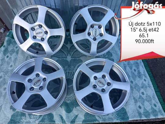 új dotz 5x110 opel/saab 15 col alufelni szett 