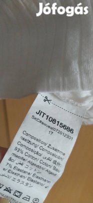 új fehér crop top has póló 