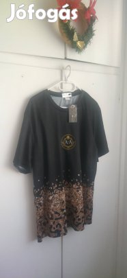 új fekete arany mintás divatos férfi póló 