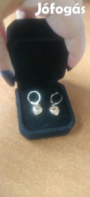 új gold filled arany színű szív mintás karika fülbevaló 