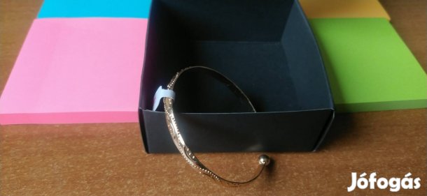 új gold filled hullám mintás nyitott alkalmi karkötő 