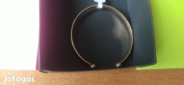 új gold filled kockás mintás nyitott alkalmi karkötő 