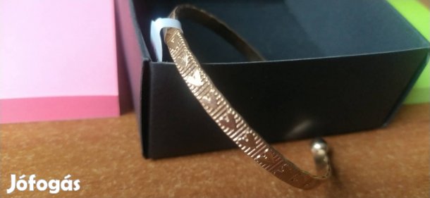 új gold filled szív mintás nyitott alkalmi karkötő 