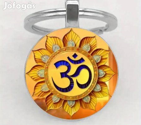 új hindu Om szimbólum napraforgó medálos kulcstartó 