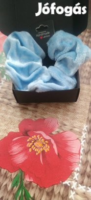 új nagy plüss bársony világoskék alkalmi scrunchie 