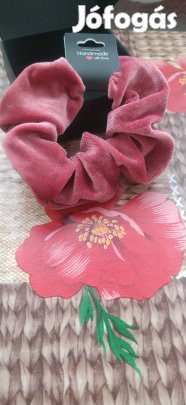 új nagyobb intenzív rózsaszín plüss bársony alkalmi scrunchie 