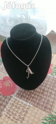 új nemesacél A betűs kövekkel díszített nyaklánc