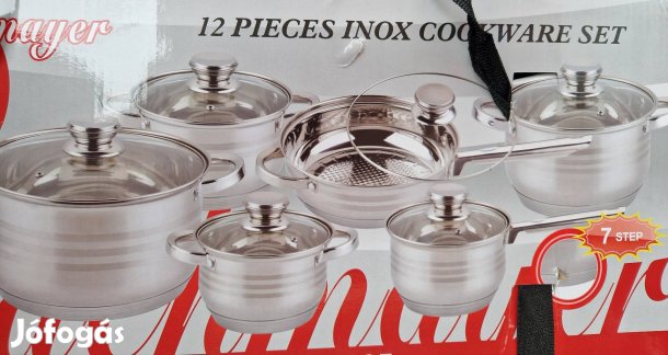 új rozsdamentes acél edénykészlet eladó prémium minőség