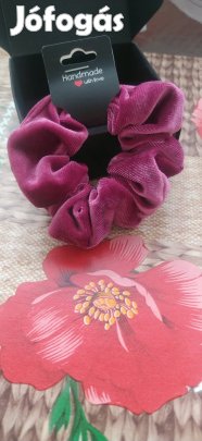 új sötét lila plüss bársony kicsi alkalmi scrunchie 