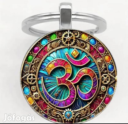 új színes Hindu Om szimbólum medálos szent kulcstartó 