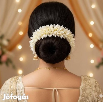 új tradicionális indiai illatos jázmin virág esküvői hajgumi 