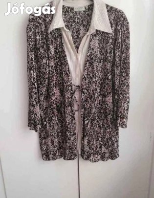 új virág mintás szét nyitható alkalmi sztreccs ing blúz 