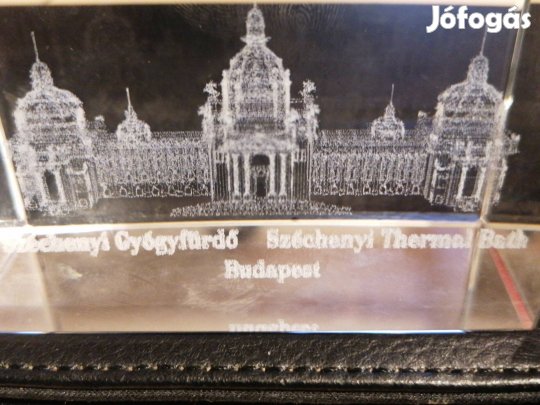 üveg asztali dísz Széchenyi gyógyfürdő