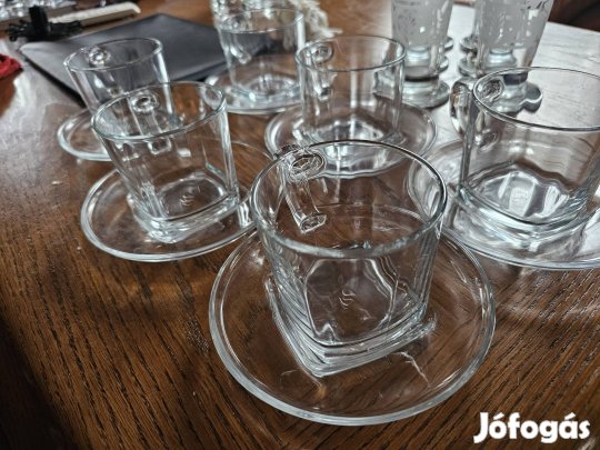 üveg kávéskészlet