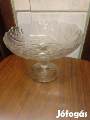 üveg kínáló tál 