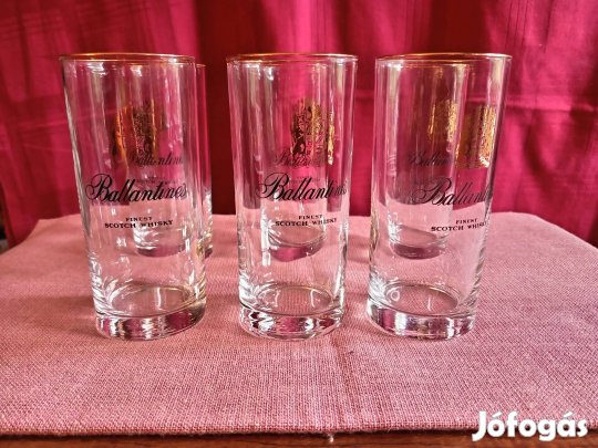 vintage Ballantines Scotch Whisky poharak 