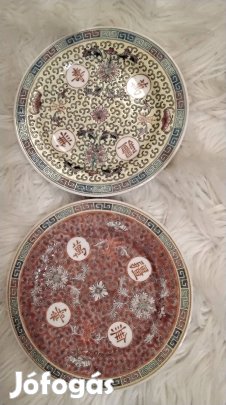 vintage  kínai kézzel festett  tányér 