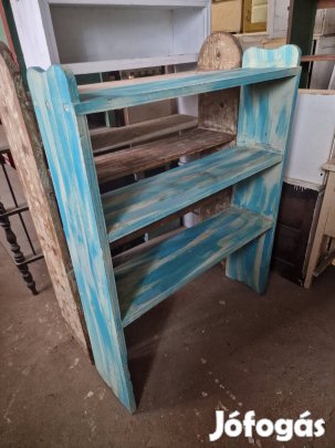 vintage befőttes polc régi stelázsli népi fa polc régiség 