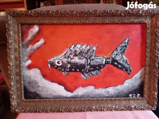 vintage festmény antik keretben 