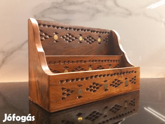 vintage indiai fa levéltartó