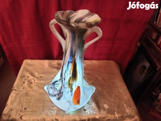 vintage muránói opálüveg szakított váza