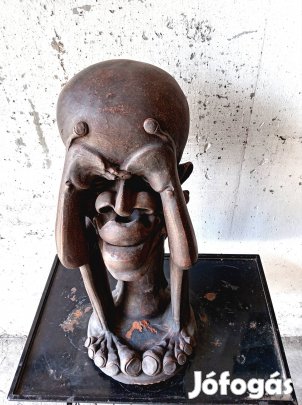 vintage terrakotta kerti szobor ,60cm-es 