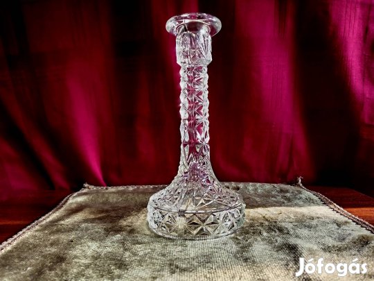 vintage üveg gyertyatartó