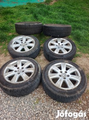 vw gyári alufelni 7x16 5x112 16" 16 205/55 r16 téligumi 
