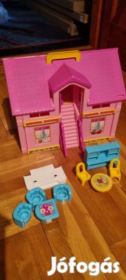 wader játszóház, színes babaház kiegészítőkkel 