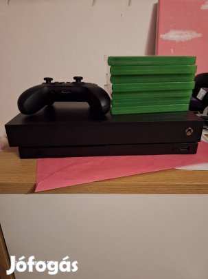 xbox one x konzol 7db játék, series kontroller