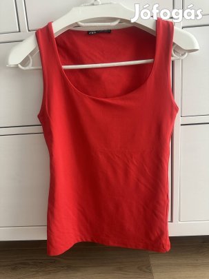 zara női ujjatlan felső s méretű piros színű eladó 