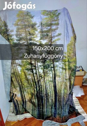 zuhany függöny erdei hangulattal
